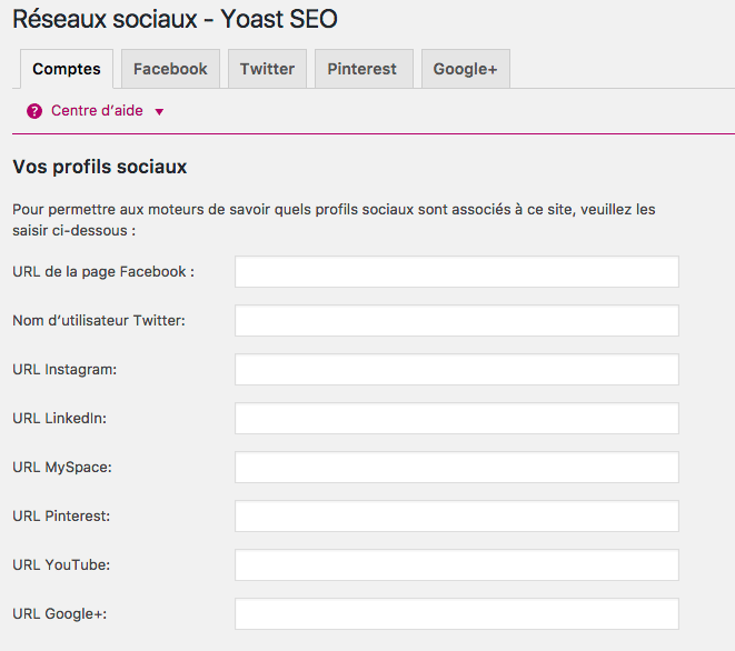 Social - WordPress SEO by YOAST