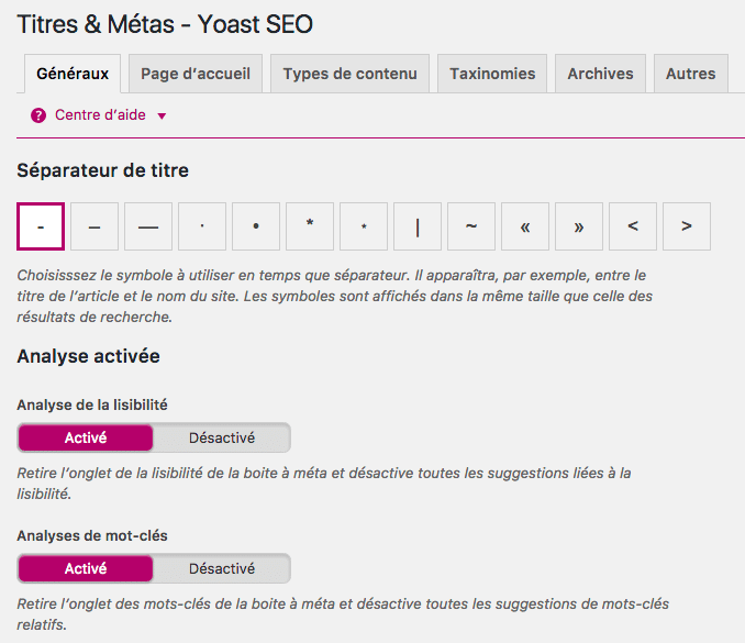 Titres - WordPress SEO by YOAST