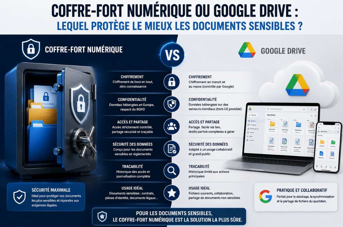 coffre fort numerique ou google drive