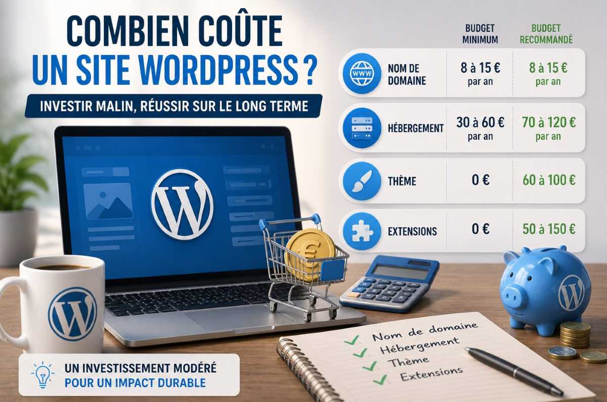 cout création site wordpress