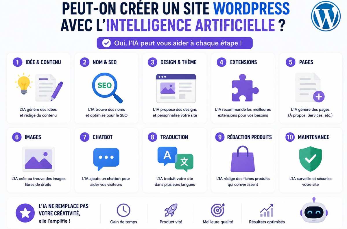 créer un site wordpress avec l intelligence artificielle