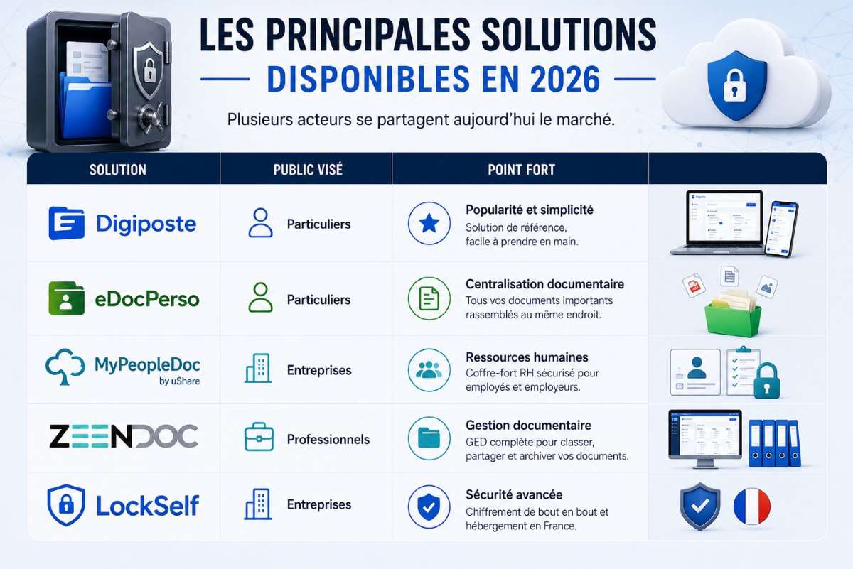 principaux fournisseurs de coffre fort numerique
