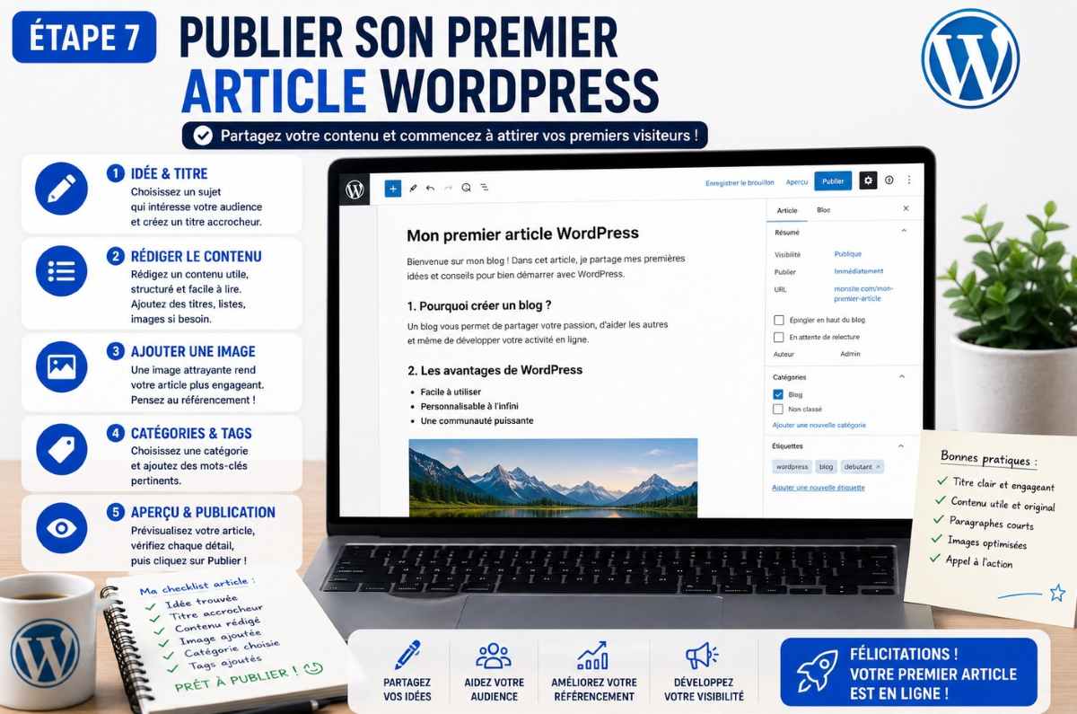 publier premier article wordpress
