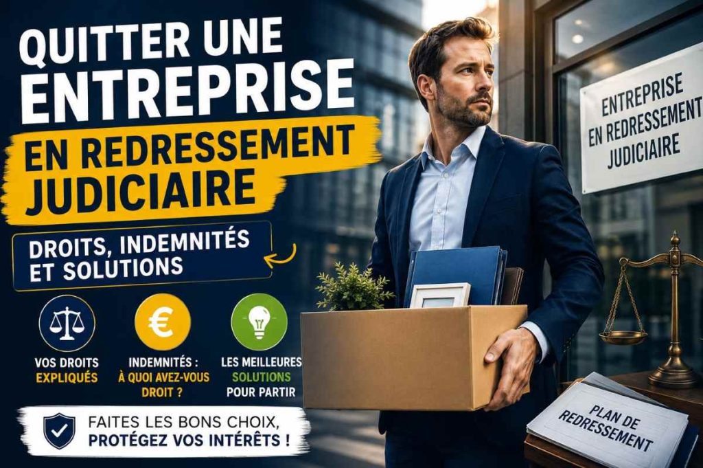 quitter entreprise en redressement judiciaire